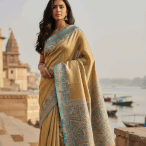 Tussar Madhubani Pallu