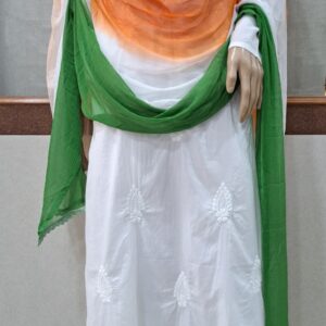 Tricolor chiffon dupatta