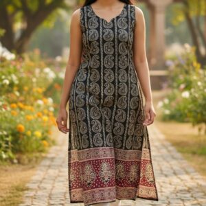Cotton Ajrak Kurti