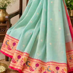 Tissue paithani saree pista